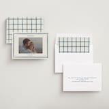 "Gingham Border" - Save the Dates in Indigo by Hannah Bowman - Assembled