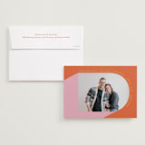 "Pop Art" - Save the Dates in Tangerine by Katie Zimpel - Save the Date with Envelope