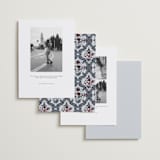 "Ariah" - Save the Dates in French Blue by Jennifer Postorino - Back of Card Options