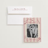 "Thompson" - Save the Dates in Rose by Jennifer Lew - Save the Date with Envelope