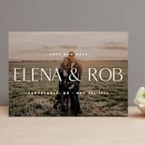 "Etching" - Save the Dates in Dusty by Up Up Creative - Front
