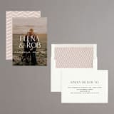 "Etching" - Save the Dates in Dusty by Up Up Creative - Assembled
