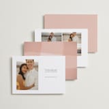 "Keepsake" - Save the Dates in Blush by Morgan Kendall - Back of Card Options