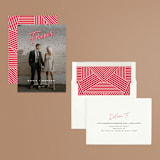 "Neon" - Save the Dates in Flamingo by Joanna Griffin - Assembled