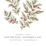"Botanical No. 4" - Save the Dates in Holly by Wildfield Paper Co - Detail