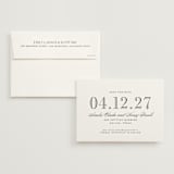 "Hepburn" - Save the Dates in Tuxedo by Megan Davis - Save the Date with Envelope