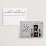 "Sideview Stack" - Save the Dates in Noir by Jessica Corliss - Save the Date with Envelope