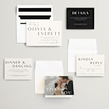 "Modern Classic Names" - Save the Dates in Onyx by Emily Betts - Matching Invitation Suite