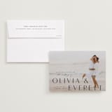 "Modern Classic Names" - Save the Dates in Onyx by Emily Betts - Save the Date with Envelope