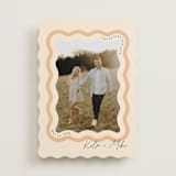 "Wavy" - Save the Dates in Seashell by Robert and Stella - Front