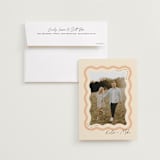 "Wavy" - Save the Dates in Seashell by Robert and Stella - Save the Date with Envelope