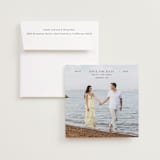 "In Line" - Save the Dates in Noir by Tamara Hilje - Save the Date with Envelope