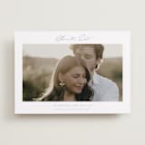 "Modern Air" - Save the Dates in Dusty Blue by Stacey Meacham - Front