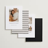 "Album Cover" - Save the Dates in Noir by Merian - Back of Card Options