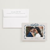 "Tied Together" - Save the Dates in Blueberry by Paper Sun Studio - Save the Date with Envelope