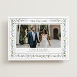 "Vintage Sketched" - Save the Dates in Wisteria by Jenna Holcomb - Front