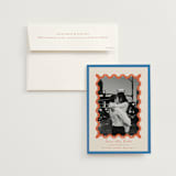 "Party Squiggle" - Save the Dates in Papaya by Blustery August - Save the Date with Envelope
