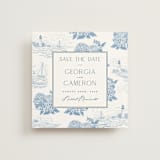"Coastal Toile" - Save the Dates in Sea by Jenna Holcomb - Front