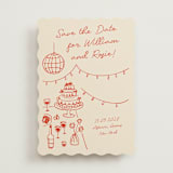 "Party On!" - Save the Dates in Sangria Spark by Zove Ahhh - Front