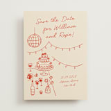 "Party On!" - Save the Dates in Sangria Spark by Zove Ahhh - Front