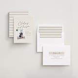 "Chelsey" - Save the Dates in Bone by Sandra Picco Design - Assembled