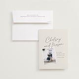 "Chelsey" - Save the Dates in Bone by Sandra Picco Design - Save the Date with Envelope