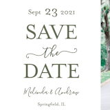 "Elegant Save" - Save the Dates in Moss by raven erebus - Detail