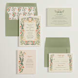 "Garden Heirloom" - Save the Dates in Garden by Elly - Matching Invitation Suite