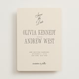 "Modern Romance" - Save the Dates in Almond by Eric Clegg - Front