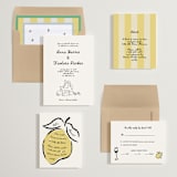 "Amore Mio" - Save the Dates in Nero by Helena Vitto - Matching Invitation Suite