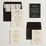 "Inkwoven" - Save the Dates in Pearl by Jelena Vuletic - Matching Invitation Suite