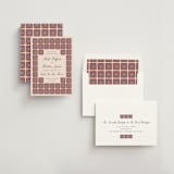 "Block Print Tile" - Save the Dates in Terracotta by Katharine Watson - Assembled