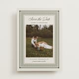 "Literary" - Save the Dates in Moss by Kelly Watkins - Front