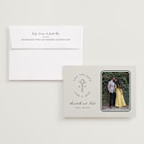 "Pair of Calla Lilies" - Save the Dates in Sage by Leah Bisch - Save the Date with Envelope
