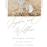 "Eloquence" - Save the Dates in Linen by Robert and Stella - Detail