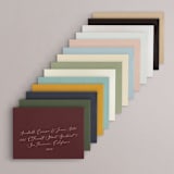 "Slant" - Save the Dates in Snow by Michelle Taylor - Colored Envelopes Available