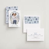 "Parisian ribbon" - Save the Dates in French Blue by Sarah Knight - Assembled