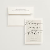 "Luxe Cream" - Save the Dates in Golden Cream by Kaydi Bishop - Save the Date with Envelope