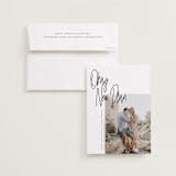 "Okay, New Plan" - Save the Dates in Jet Black by Maria Hilas-Louie - Save the Date with Envelope
