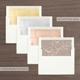 "Oversized" - Save the Dates in Rosewater by Mere Paper - Envelope Liner Options