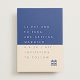 "two toned" - Save the Dates in Marseille Bleu by Deborah Chou - Front