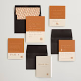 "two toned" - Save the Dates in Marseille Bleu by Deborah Chou - Matching Invitation Suite