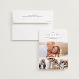 "Minimal Grid" - Save the Dates in Cotton by Stacey Meacham - Save the Date with Envelope