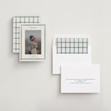 "Gingham Border" - Save the Dates in Indigo by Hannah Bowman - Assembled