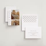 "Atlas" - Save the Dates in Taupe by Kristen Smith - Assembled