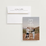 "Oh By the Way" - Save the Dates in Marshmallow by Keen Peachy - Save the Date with Envelope