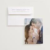 "Take Shape" - Save the Dates in Snow by Lauren Chism - Save the Date with Envelope