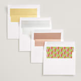 "Pop Art" - Save the Dates in Tangerine by Katie Zimpel - Envelope Liner Options