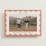 "wavy frame" - Save the Dates in Apricot by Kelly Watkins - Front