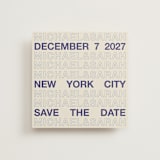 "Be There or Be Square" - Save the Dates in Cream by Cleghorn Creative - Front